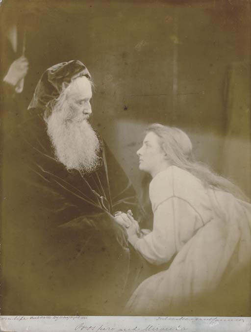 Artwork by Julia Margaret Cameron, Prospero and Miranda (Henry Taylor and Mary Ryan), November 11, 1865, Made of albumen print