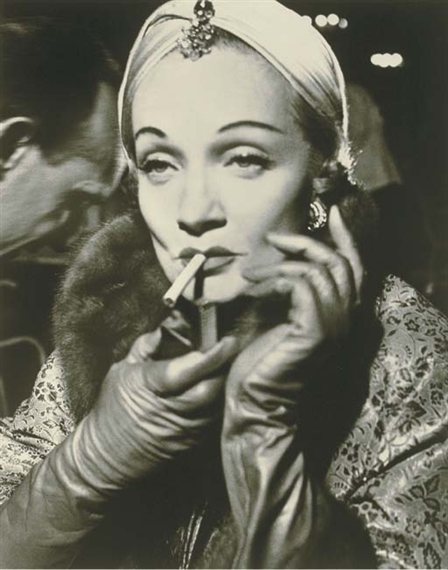 Marlene Dietrich, Turban by Dior, The Ritz, Paris, August 1955 by Richard Avedon, 1955