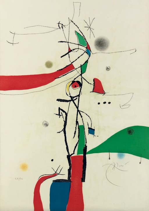 Demi-mondaine à sa fenêtre by Joan Miró, 1975