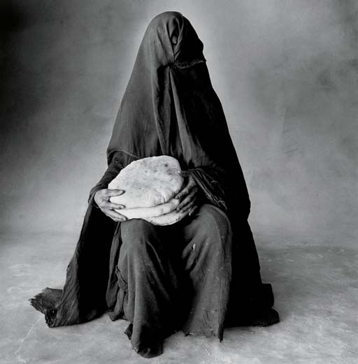 Woman with Three Loaves, Morocco, 1971 by Irving Penn, printed 1990