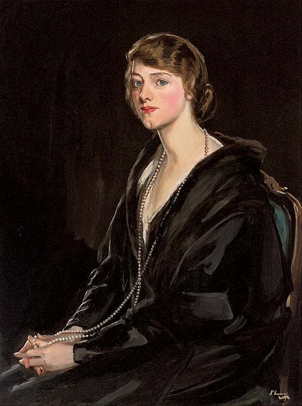 Portrait of Mrs E. Bowen-Davies by John Lavery, 1923