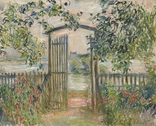 La porte du jardin à Vétheuil by Claude Monet, 1881