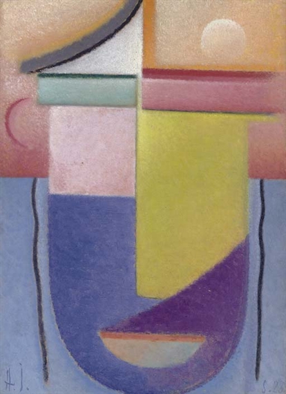 Abstrakter Kopf: Wasser und Licht by Alexej von Jawlensky, 1928