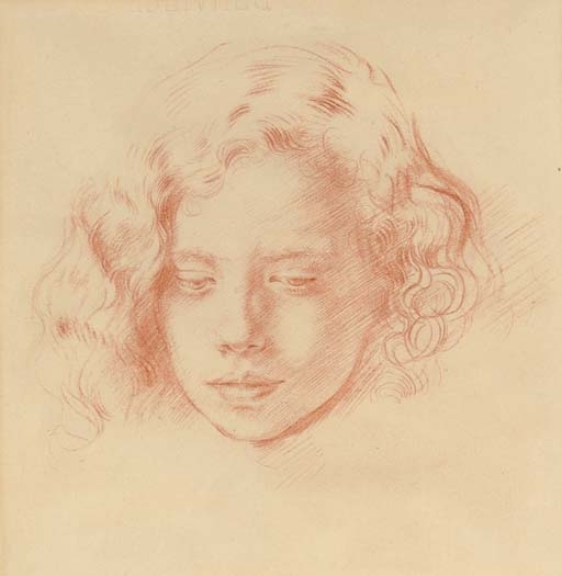 Study of the head of a young girl