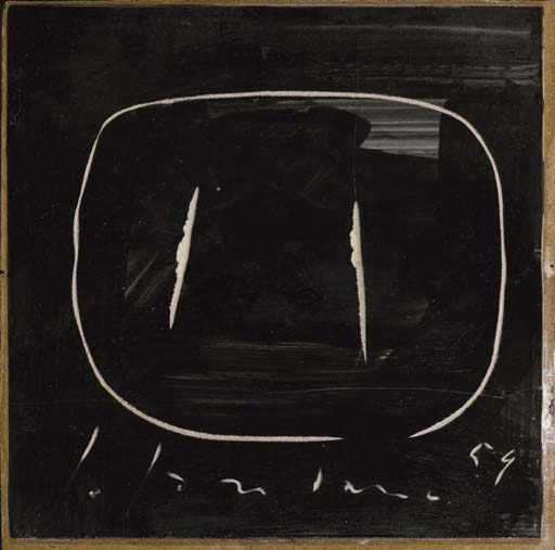 Artwork by Lucio Fontana, Concetto spaziale, Made of glazed ceramic