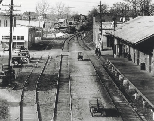 View of Railroad Station, Edwards, Mississippi by Walker Evans, 1936
