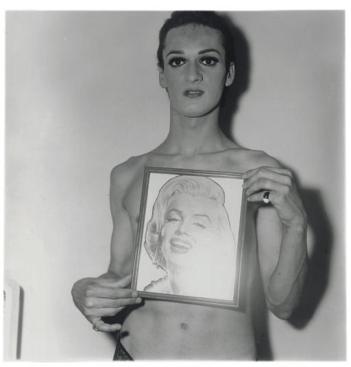 Transvestite with a picture of Marilyn Monroe, N.Y.C. by Diane Arbus, 1967