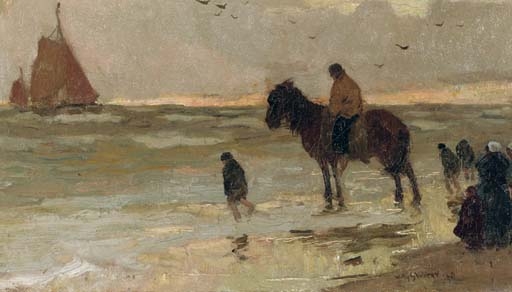 Waiting for the arrival of the fleet by Willy Sluiter