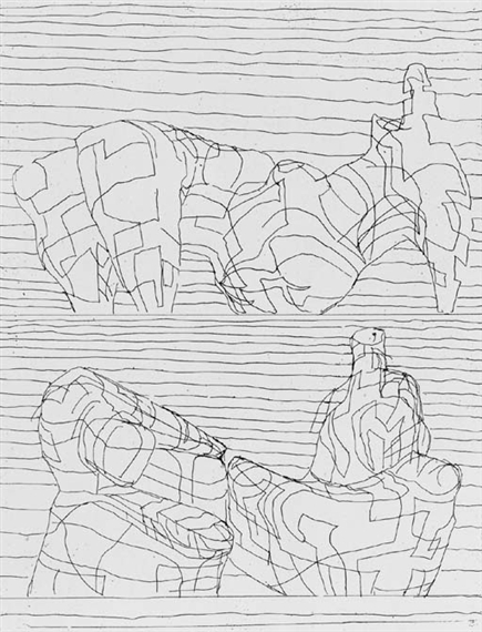 Two reclining Figures linear