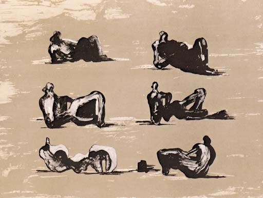 Six reclining Figures