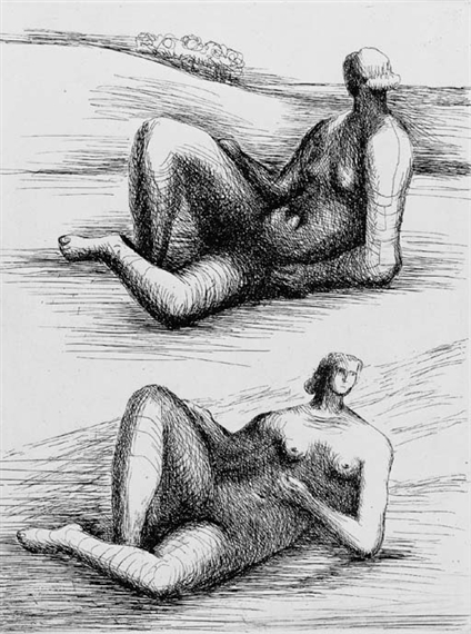 Two reclining Figures