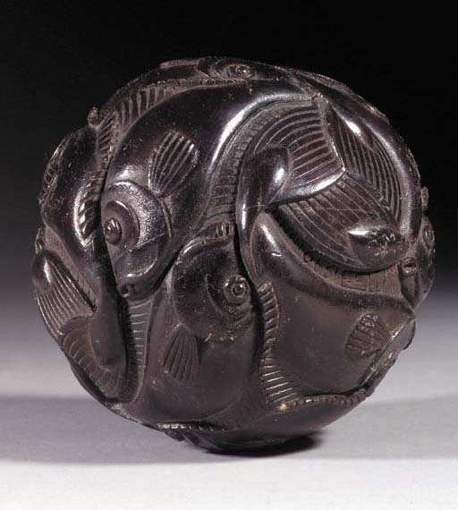 Sphere with fish by Maurits Cornelis Escher, 1972