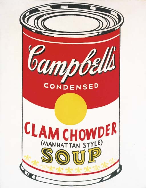 Andy Warhol | Campbell's Soup Can (Clam Chowder) (1962) | MutualArt