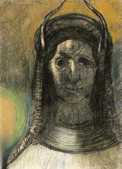 Odilon Redon、Tete de Jeune Femme de Prof Odilon Redon、Tete de