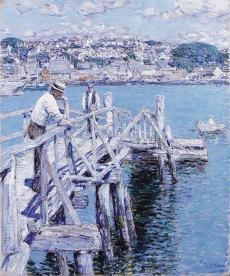 Dock Scene, Gloucester by Childe Hassam, 1896