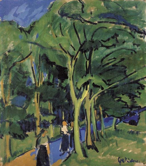 Artwork by Ernst Ludwig Kirchner, Waldstrasse, Made of oil on canvas