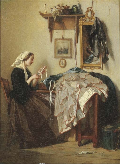 The young seamstress by Alexander Hugo Bakker Korff, circa 1864