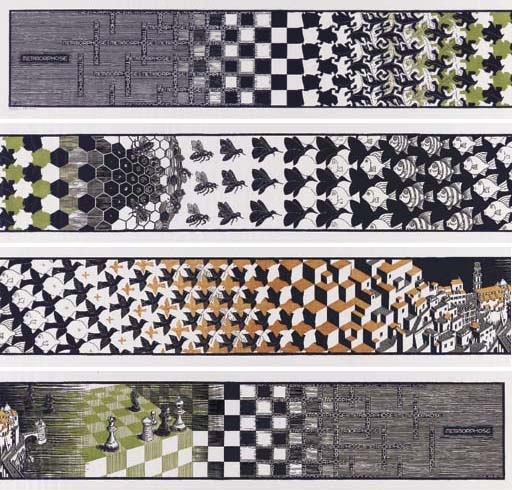 Metamorphosis II (B. 320) by Maurits Cornelis Escher, 1939-1940