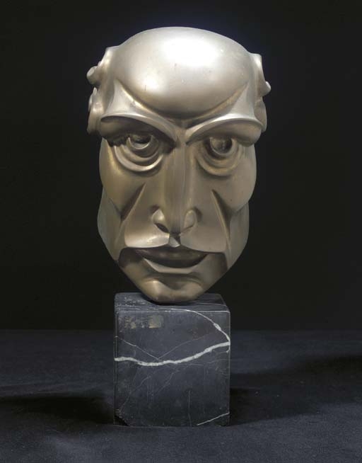 Artwork by Hildo Krop, Genesius (mask), Made of a bronze mask