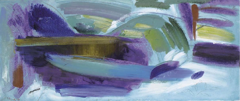 Artwork by Ivon Hitchens, Boat, Green to Blue, Made of oil on canvas