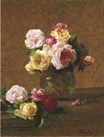 Roses by Henri Fantin-Latour, 1883