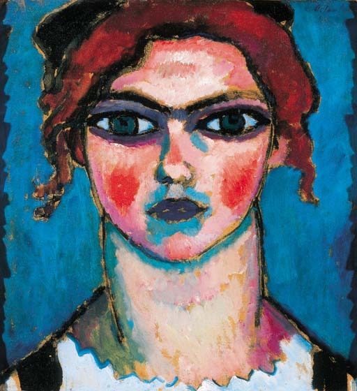 Junges Mädchen mit den grünen Augen by Alexej von Jawlensky, circa 1910