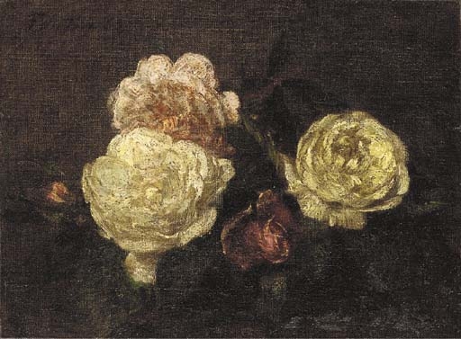 Fleurs, roses by Henri Fantin-Latour, 1883