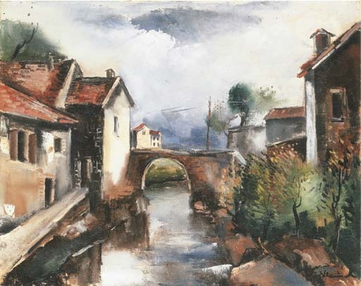 Village au bord de la rivière