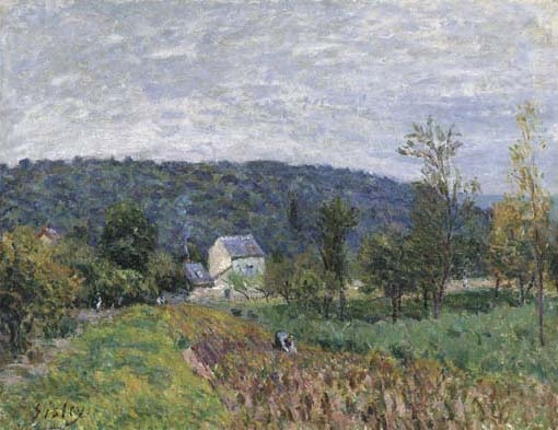 Soir d'automne aux environs de Paris by Alfred Sisley, 1879