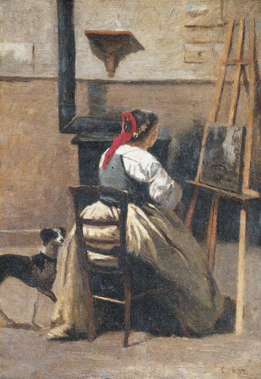 L'Atelier de Corot by Jean Baptiste Camille Corot, circa 1865-1868