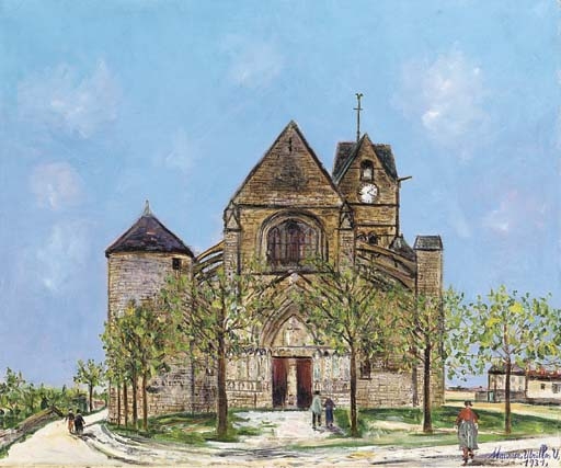 Eglise de Rampillon, Seine-et-Marne by Maurice Utrillo, 1931