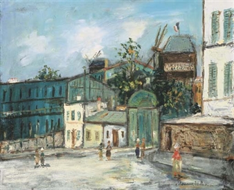 Maurice Utrillo Le Restaurant à La Tourelle Montmartre Circa 1935
