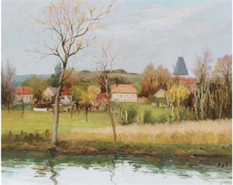 La rivière à Berchères - Marcel Dyf