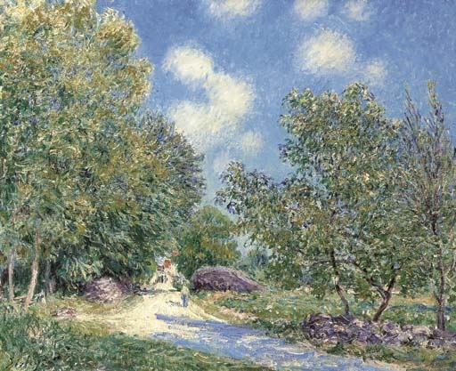 Le matin. Le long du bois, au mois de juin by Alfred Sisley, 1883
