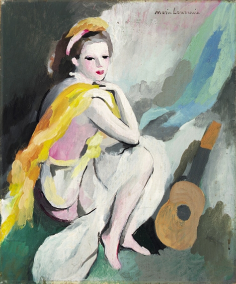 Marie Laurencin、FEMME A GUITARE Marie Laurencin | Femme à la Guitare (1936) | MutualArt