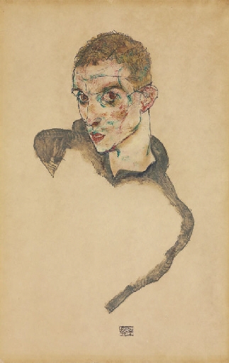 Selbstbildnis ( recto ); Liegende Frau ( verso )