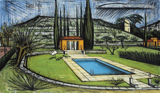 ベルナール・ビュッフェ、「La maison balanche」 ベルナール・ビュッフェ、「La maison balanche」