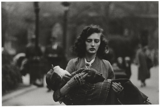 Artwork by Diane Arbus, Woman carrying a child in Central Park, N.Y.C. 1956