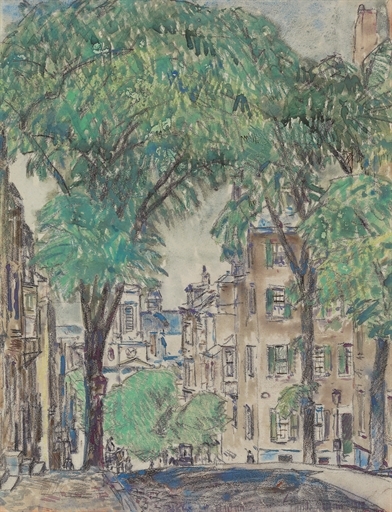 Mount Vernon Street, Boston by Childe Hassam, 1919