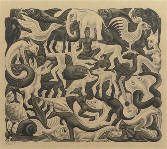 Vlakvulling II - Planefilling II (B. 422) by Maurits Cornelis Escher, 1957