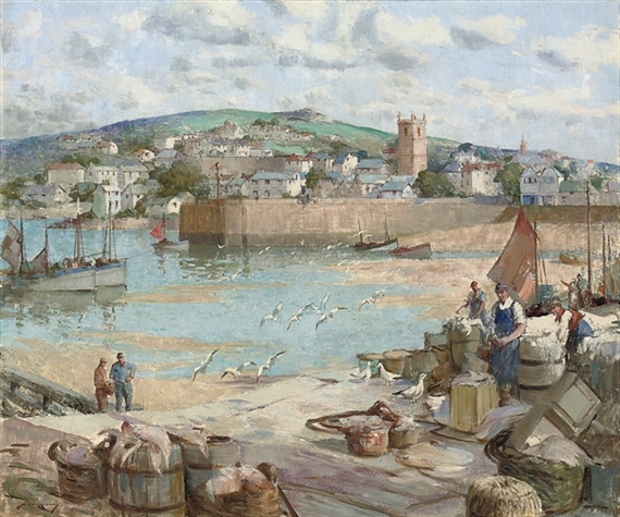 The fishing quay, St. Ives by William Lee-Hankey