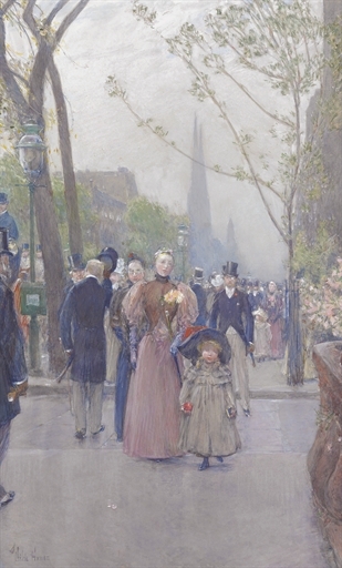 Fifth Avenue by Childe Hassam, 1890