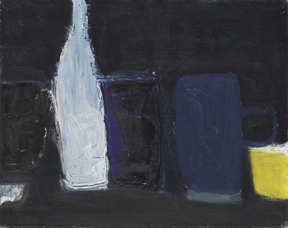 Blue Mugs by William Scott, 1956