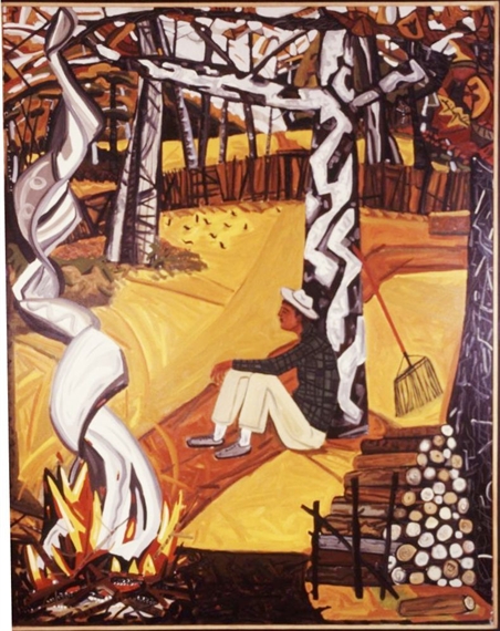 Fall Burning Leaves by David Bates, 1983