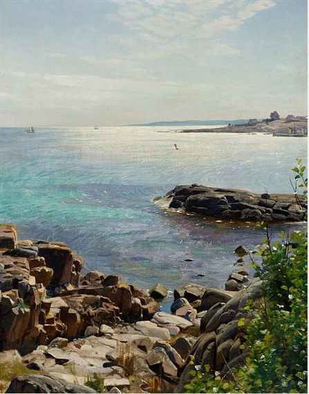 From the coast of Bornholm by Peder Mork Monsted, 1921