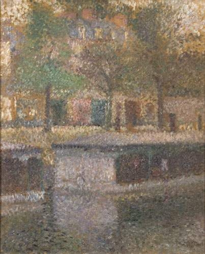 Au bord du canal by Georges Lemmen, 1909