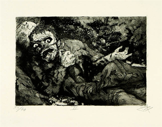 Verwundeter (Herbst 1916, Bapaume) by Otto Dix, 1924
