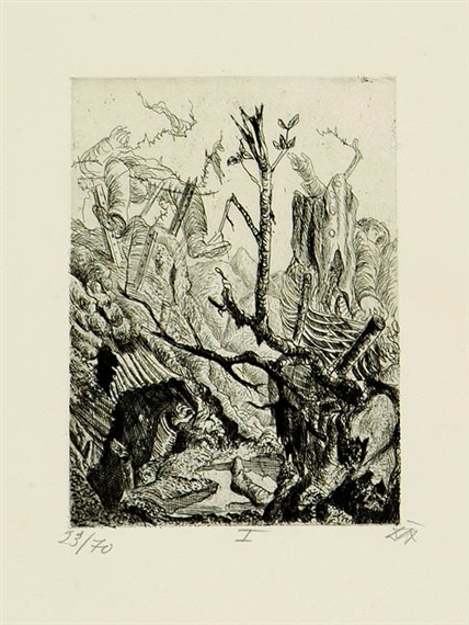 Verlassene Stellung bei Neuville