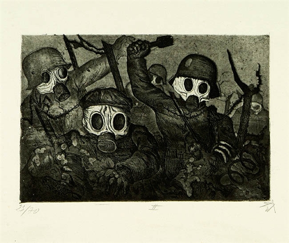 Sturmtruppe geht unter Gas vor