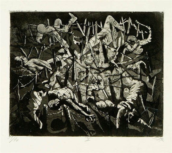 Totentanz anno 17 (Höhe Toter Mann) by Otto Dix, 1924